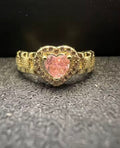 Pink Heart Rollie Ring