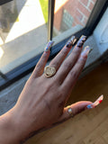 HK Face Nugget Ring