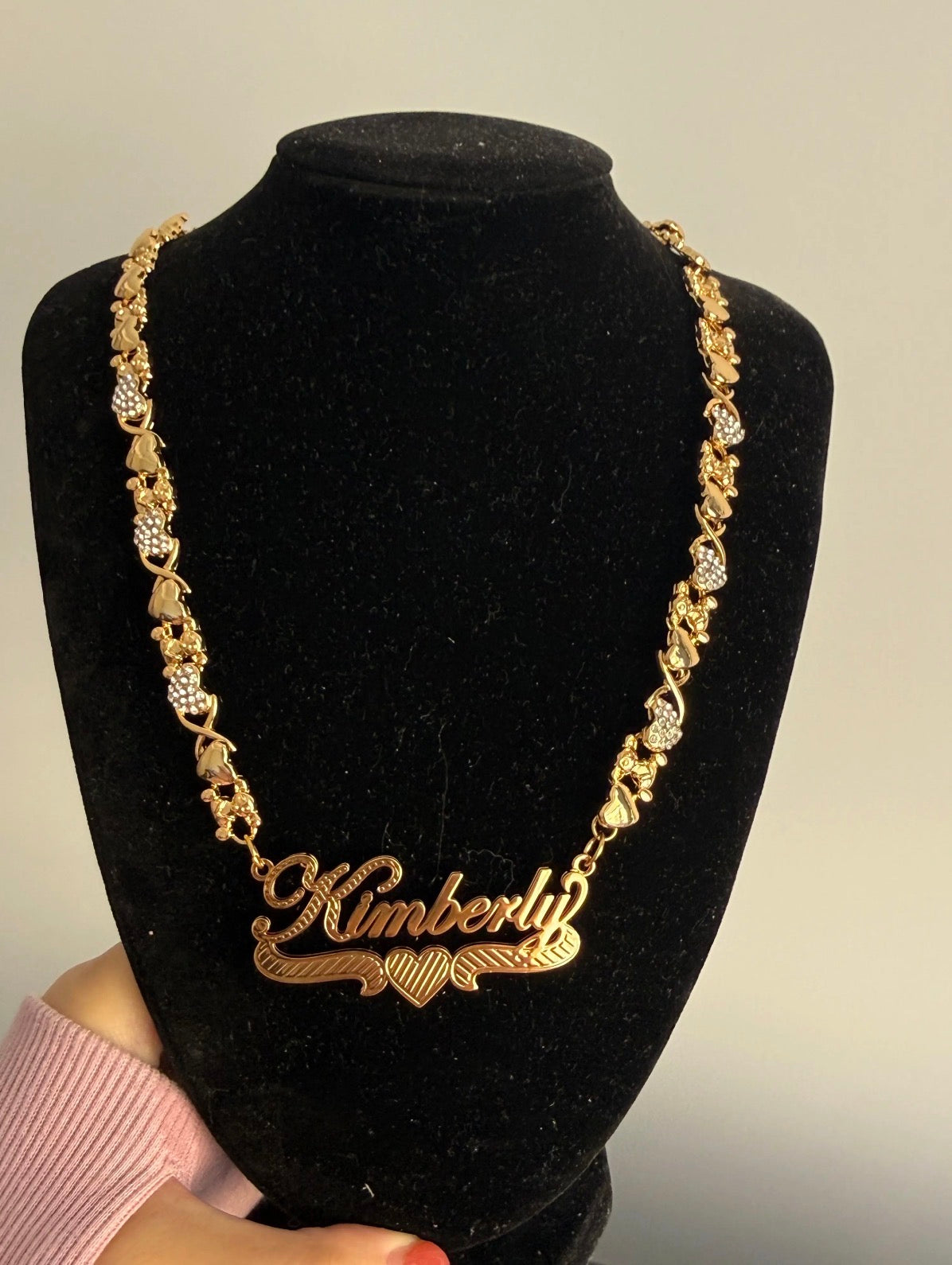 Custom XO Teddy Necklace