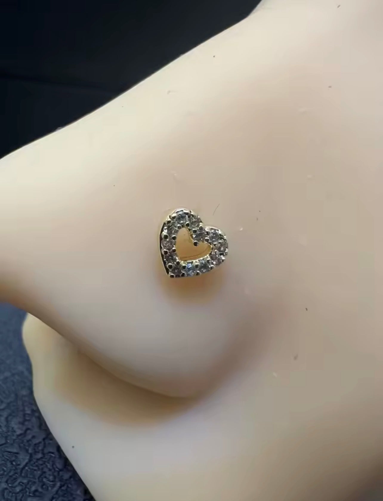 Open Heart Nose Stud