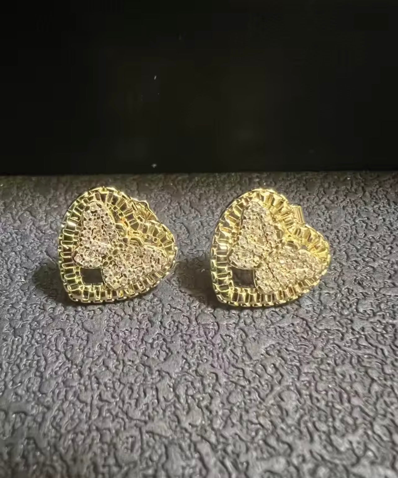 Pink Butterfly Rolex Studs