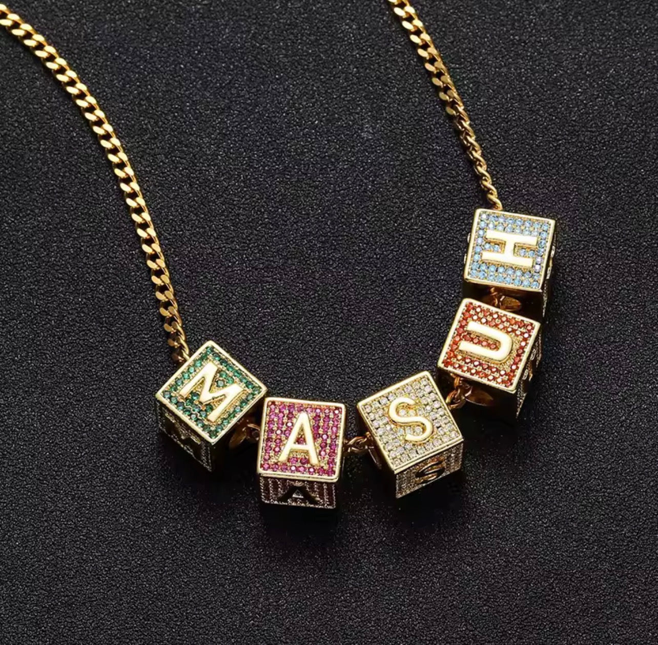 Custom Block Letter Cuban