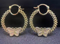 Rolex Bling Butterfly Hoops