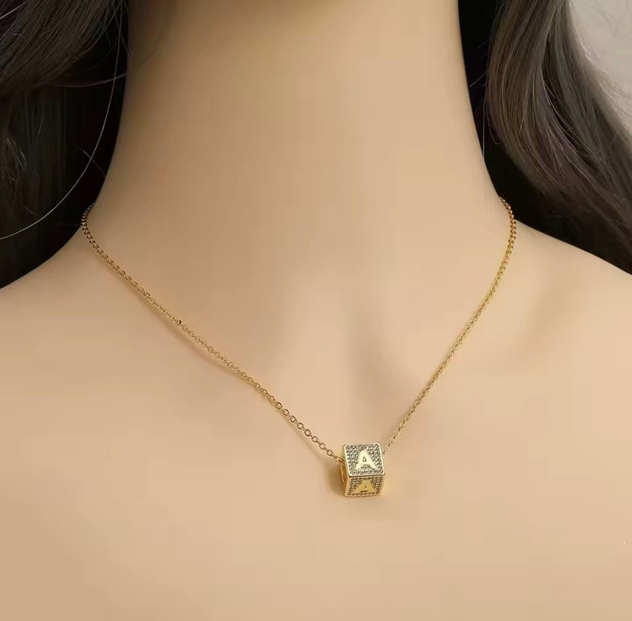 Custom Letter Box Necklace