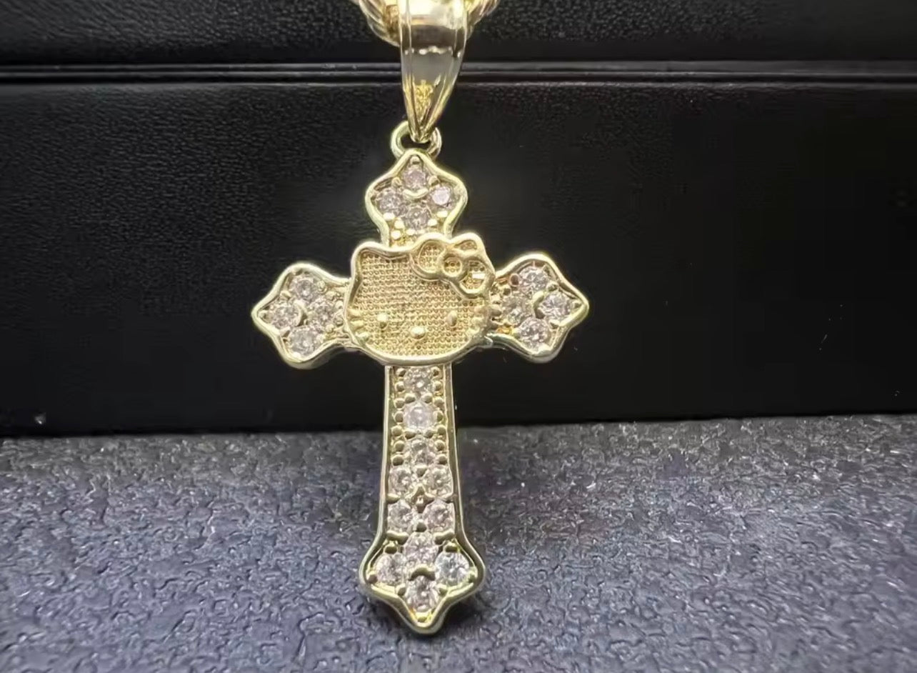 Bling Kitty Cross