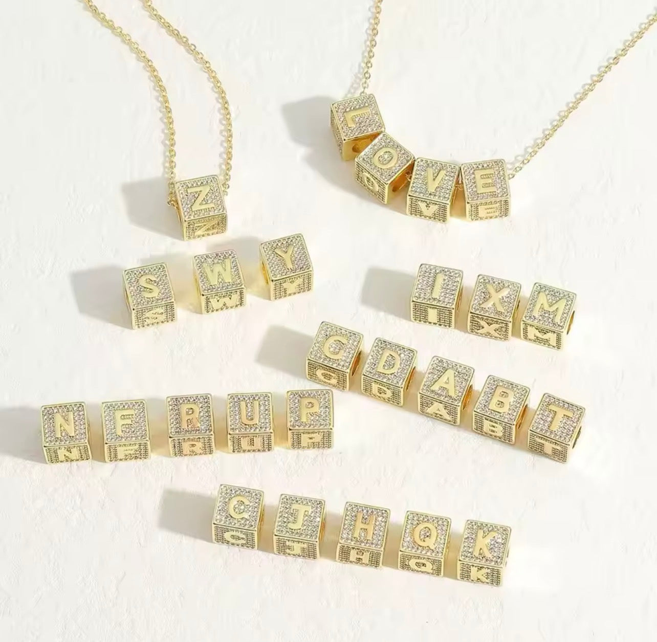 Custom Letter Box Necklace