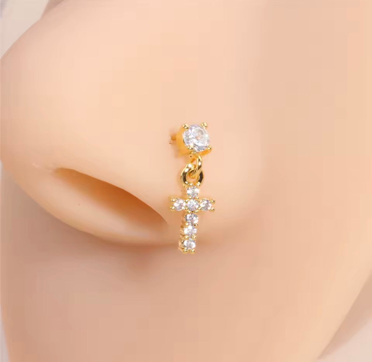 Cross Nose Stud