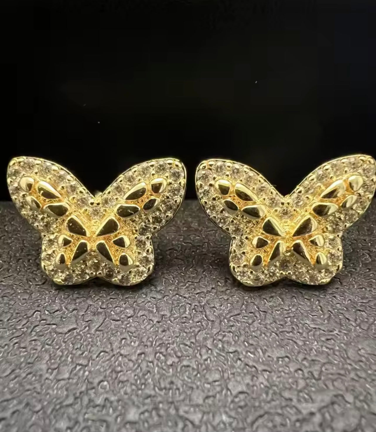 Nugget Butterfly Studs