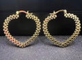 Flat Rolex Heart Hoops