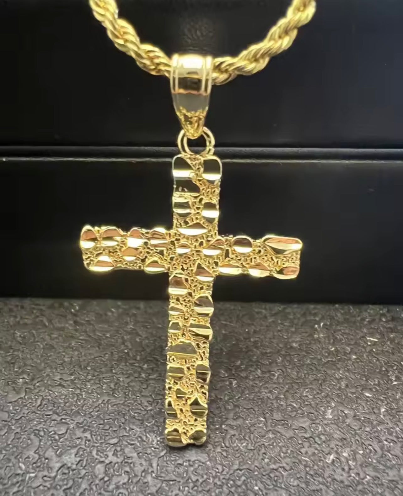 Nugget Cross Necklace