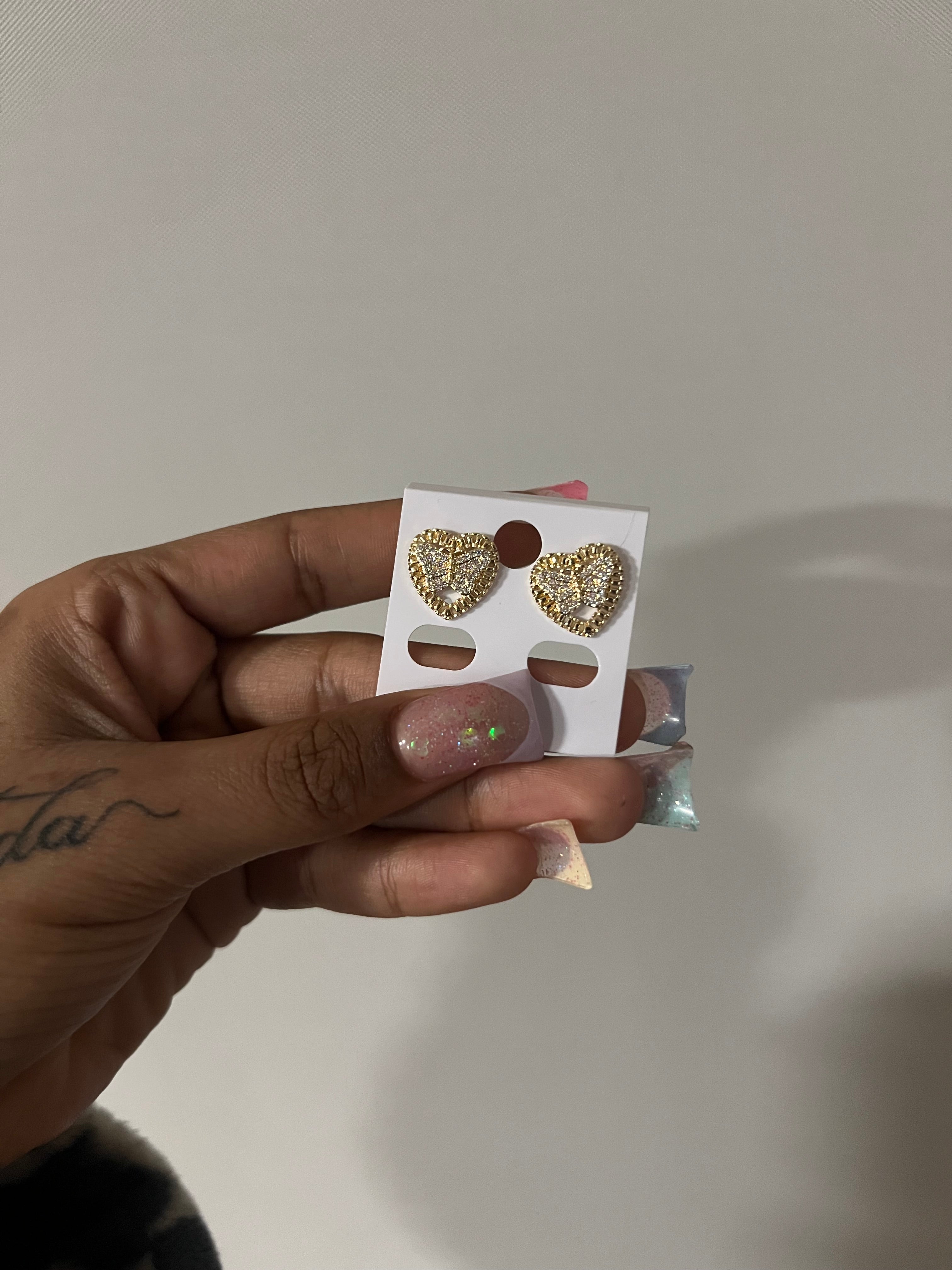 Pink Butterfly Rolex Studs