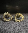 Rolex Bling Heart Studs