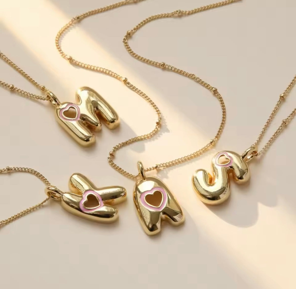 Bubble Heart Initial