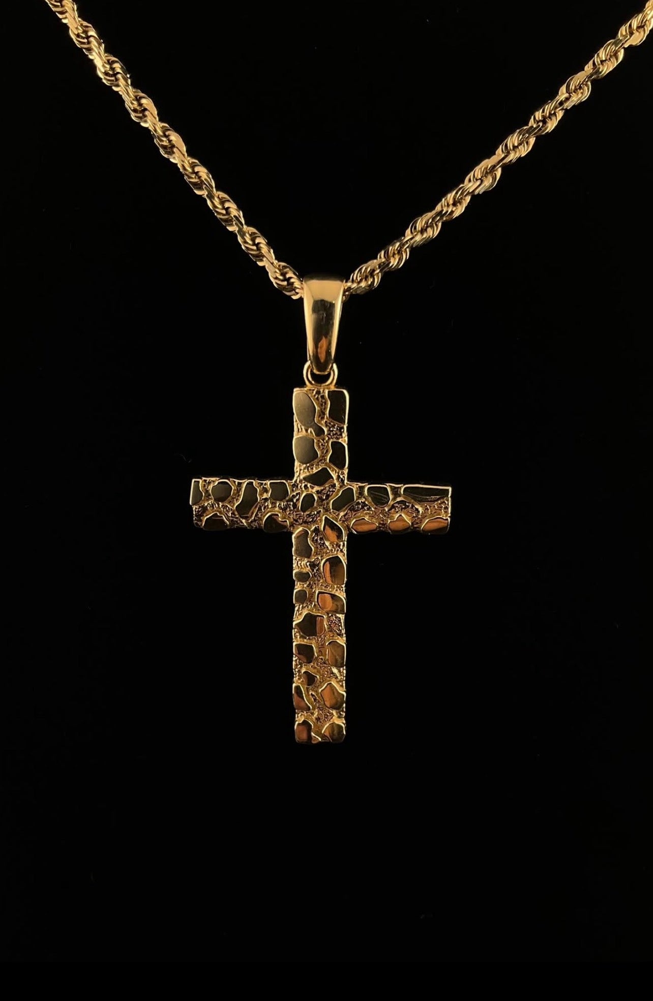 Nugget Cross Necklace