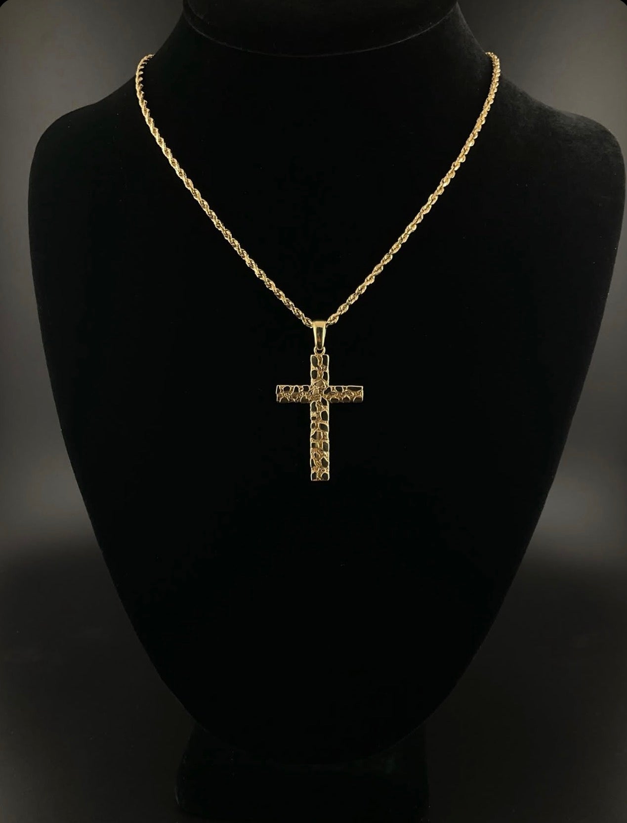 Nugget Cross Necklace