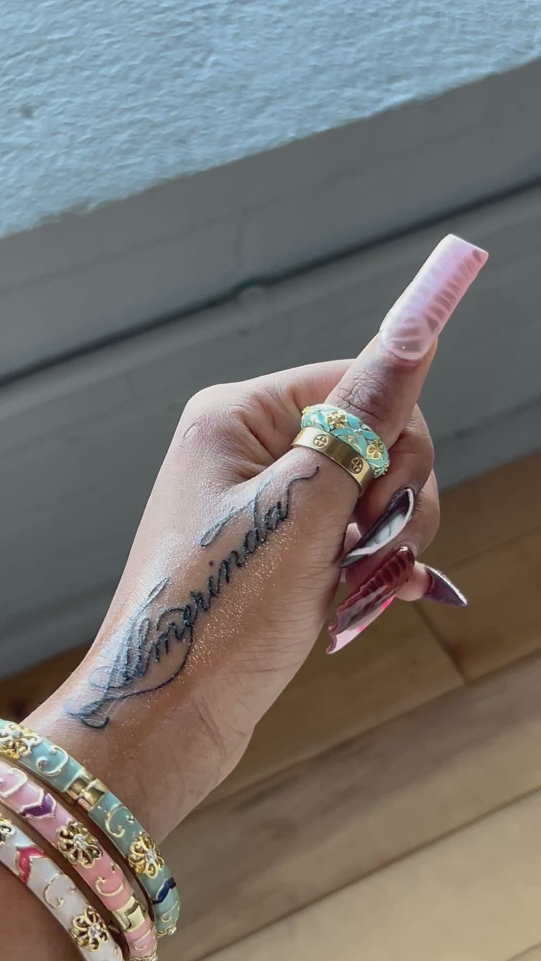 FLWR Bangle Ring (Blue)